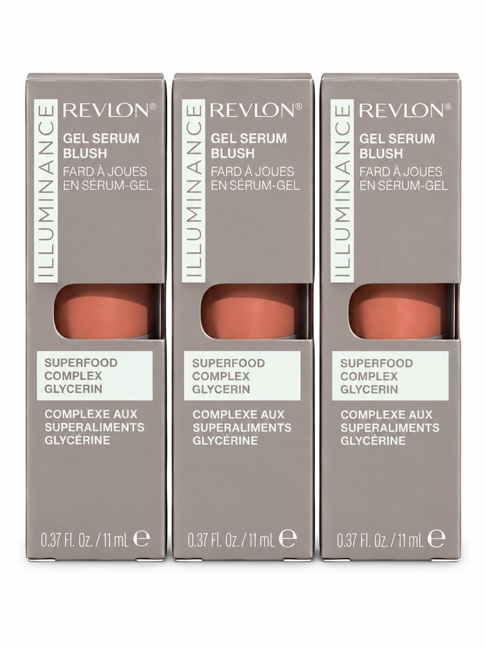 Revlon Illuminance Discontinued Gel Serum Blush - 130 Beaming Coral 3 pack